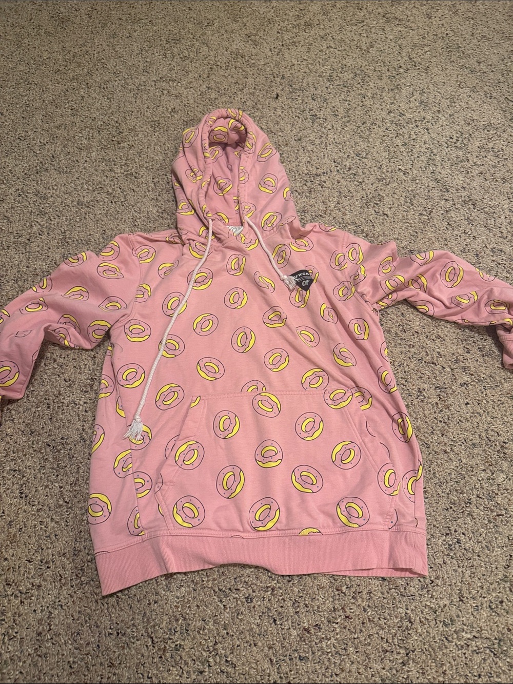 Mens unisex OFWGKTA Pink Donut-Print Hoodie